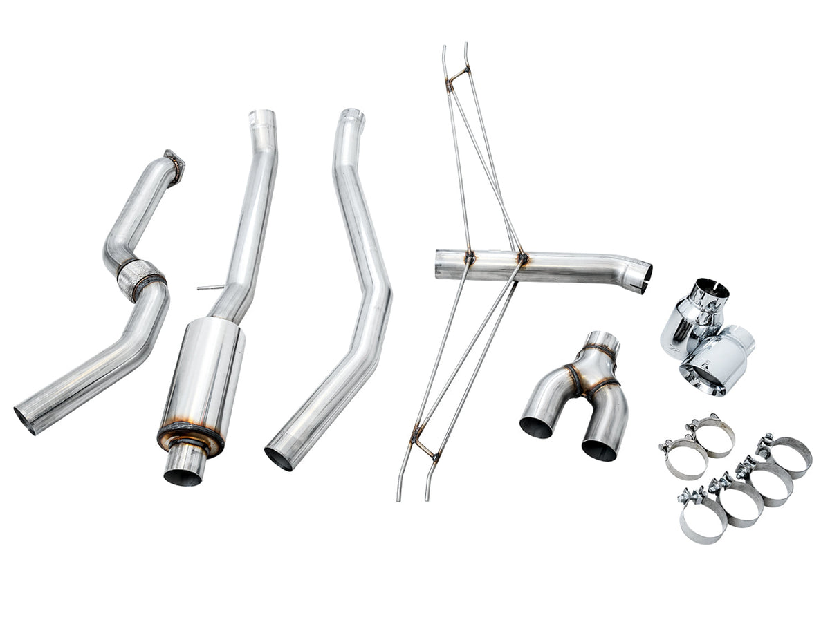 AWE Track Edition Exhaust for 10th Gen Civic Si Coupe / Sedan (includes Front Pipe) - Dual Chrome Silver Tips image 8