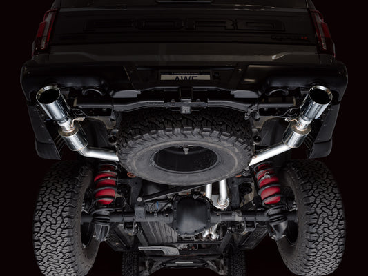 AWE SwitchPath™ Exhaust for Gen 3 Raptor R - Chrome Silver Tips image 2