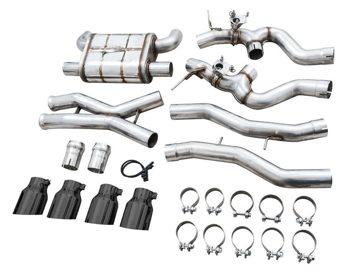 AWE SwitchPath Catback Exhaust for BMW G8X M3/M4 - Diamond Black Tips image 12