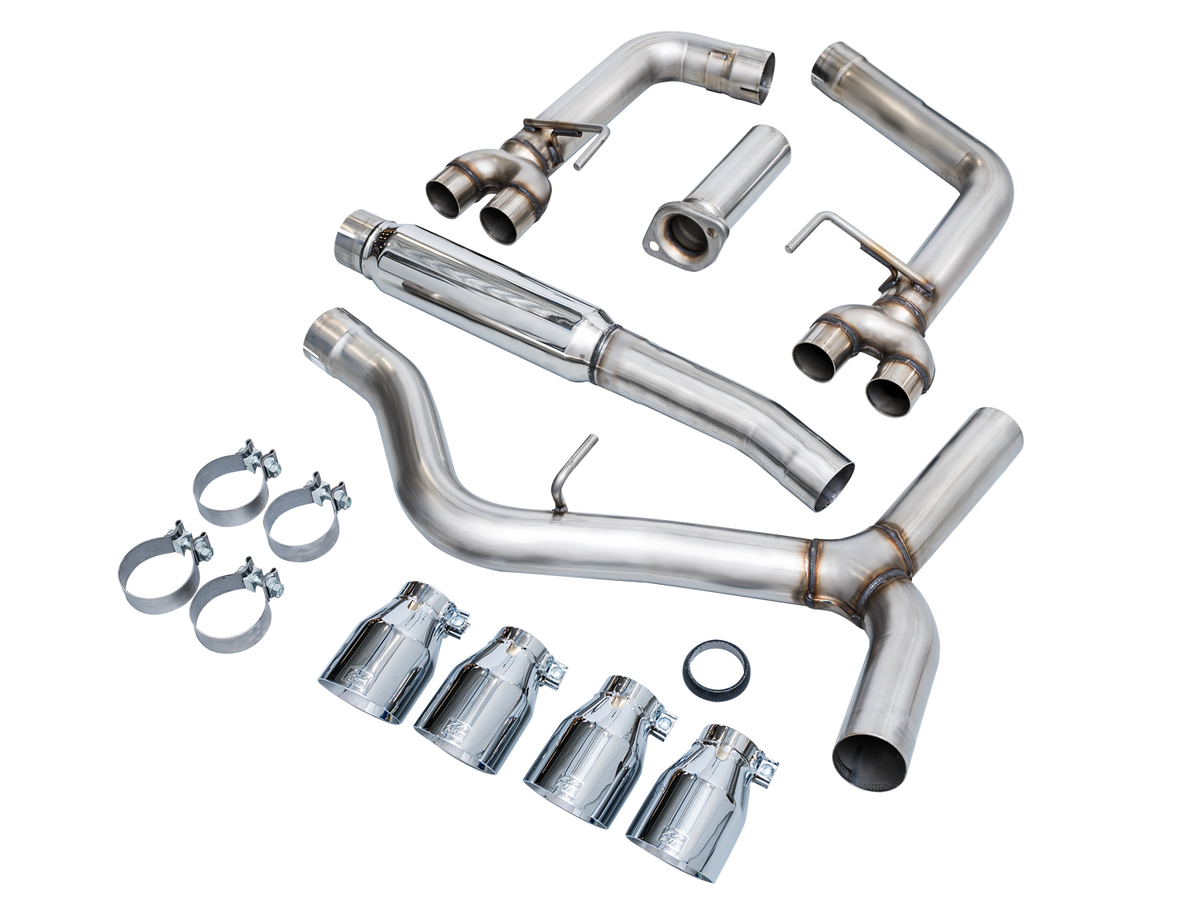AWE Track Edition Exhaust for VB Subaru WRX - Chrome Silver Tips image 14