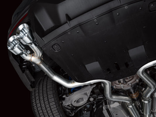 AWE Track Edition Exhaust for S650 Ford Mustang Dark Horse - Quad Chrome Silver Tips image 2