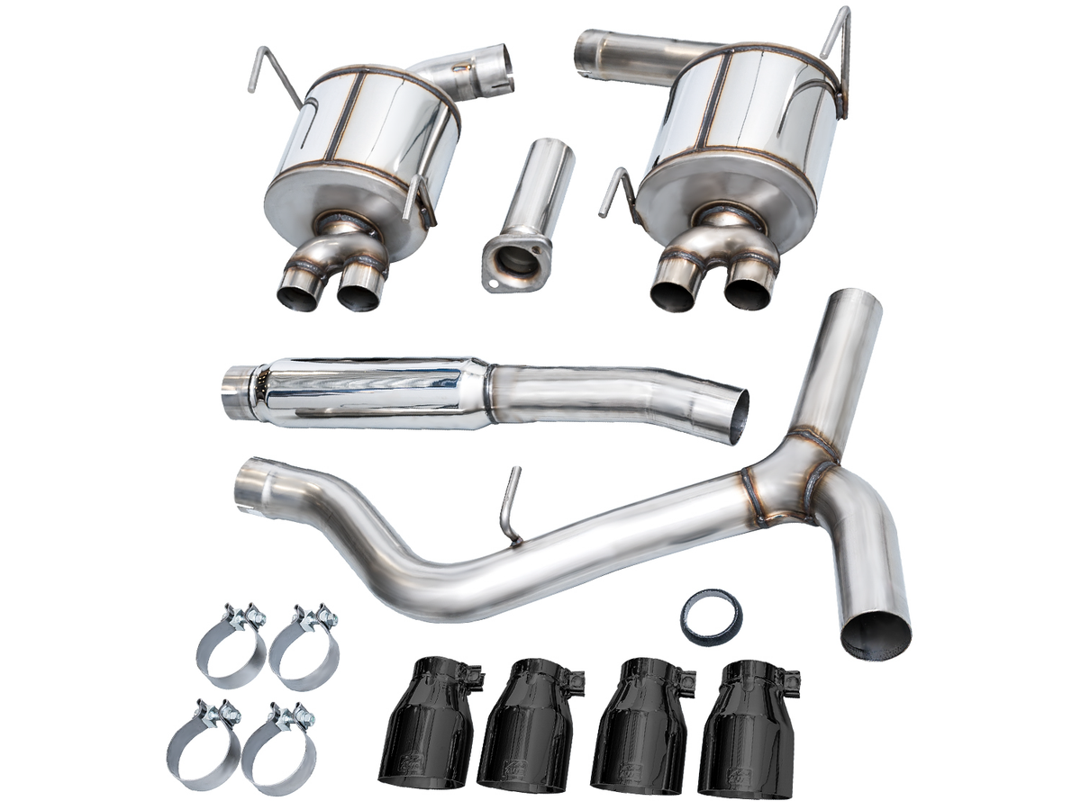 AWE Touring Edition Exhaust for VB Subaru WRX - Diamond Black Tips image 15