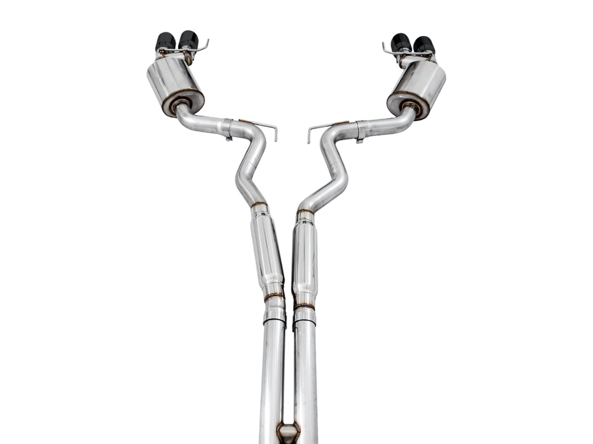 AWE Touring Edition Cat-back Exhaust for the '18-'23 S550 Mustang GT - Quad Diamond Black Tips image 6
