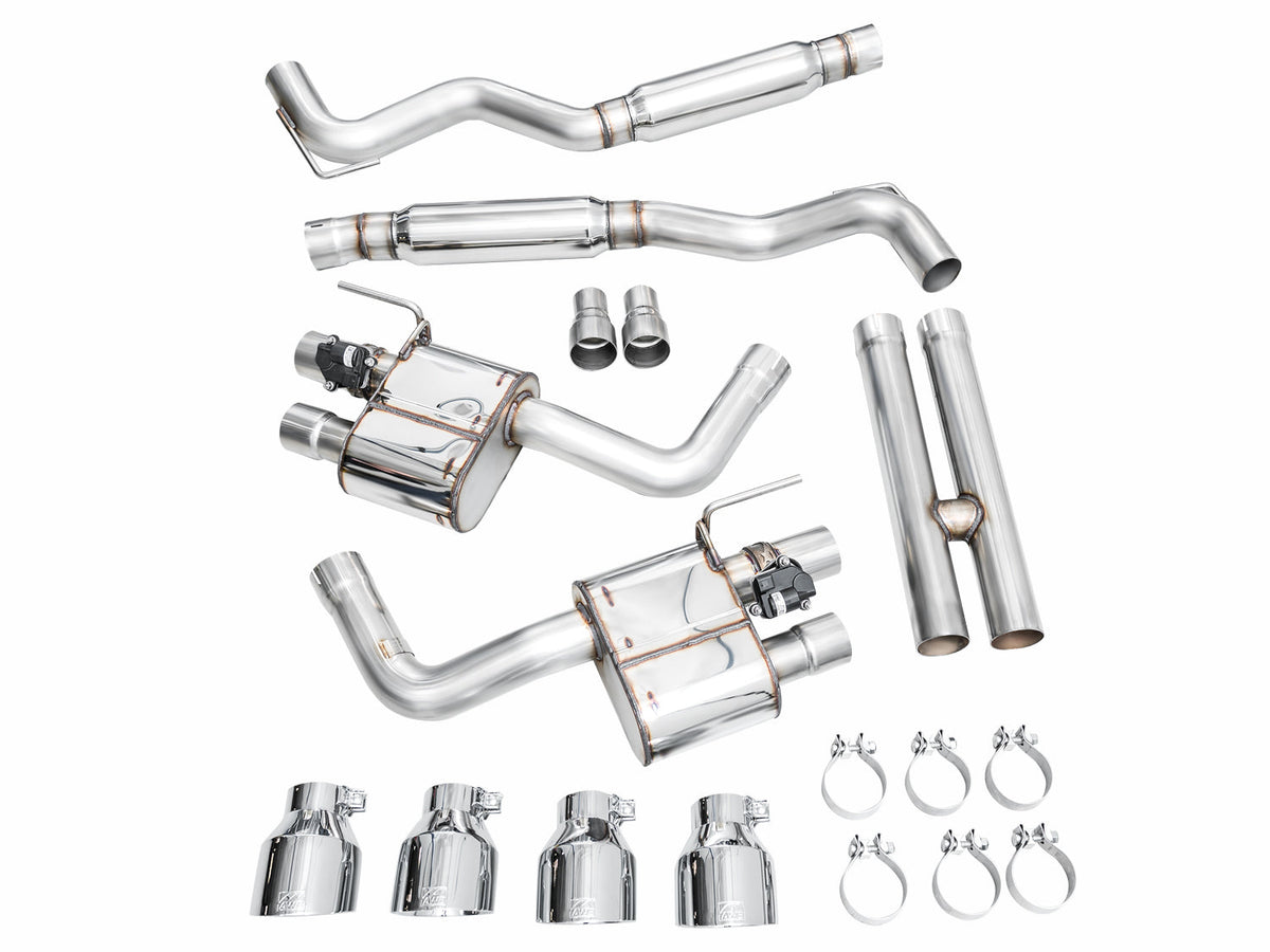 AWE SwitchPath™ Exhaust for S650 Ford Mustang Dark Horse - Quad Chrome Silver Tips image 16