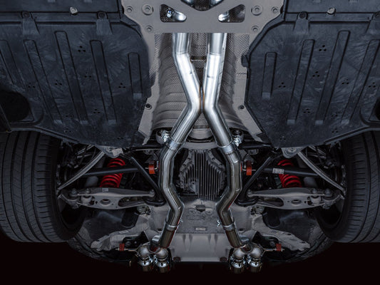 AWE Track Edition Catback Exhaust for BMW G8X M3/M4 - Chrome Silver Tips image 2
