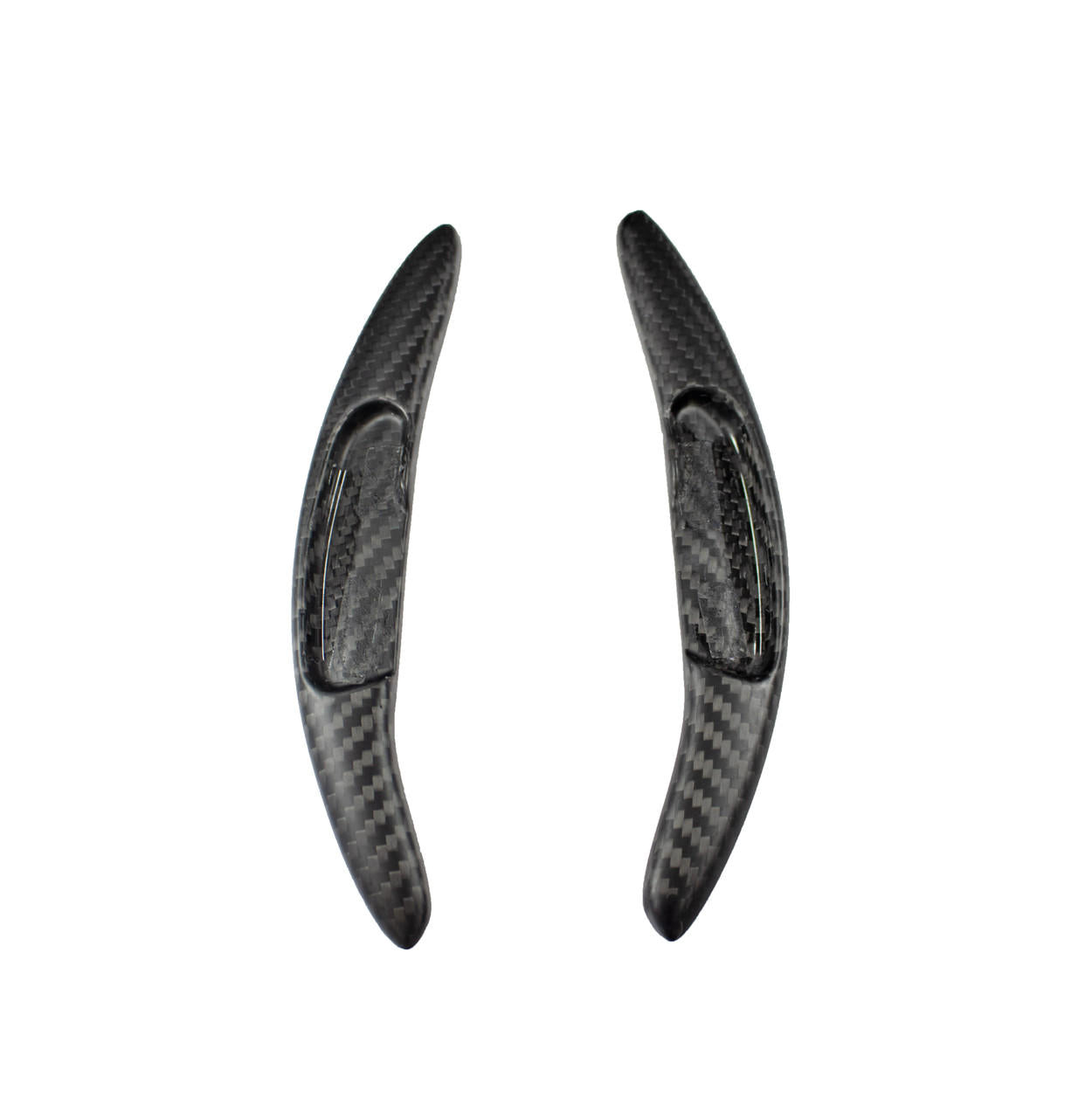 Carbon Fiber GT Style Extended Shifter Paddles, Matte - McLaren 650S