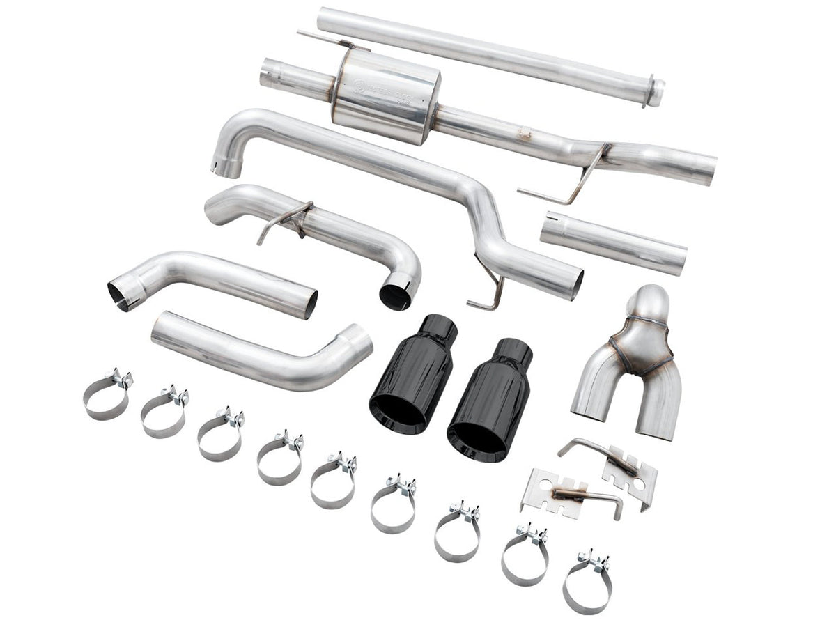 AWE 0FG Dual Split Rear Exhaust for '21+ Ford F-150 - 5 Diamond Black Tips image 10