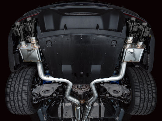 AWE SwitchPath™ Exhaust for S650 Ford Mustang Dark Horse - Quad Diamond Black Tips image 2