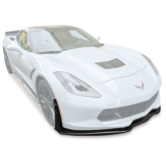 Corvette C7 Stage 3 Style Front Splitter Lip With Side Winglets image 2