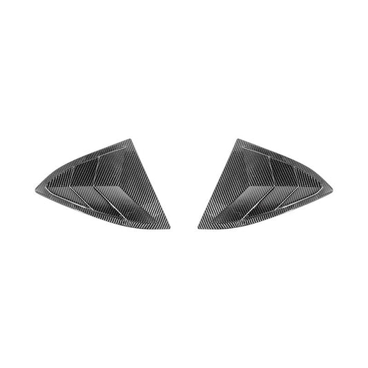 2020-Up Corvette C8 DRY Carbon Fiber Side Quarter Window Louver Sun Shade Cover image 2