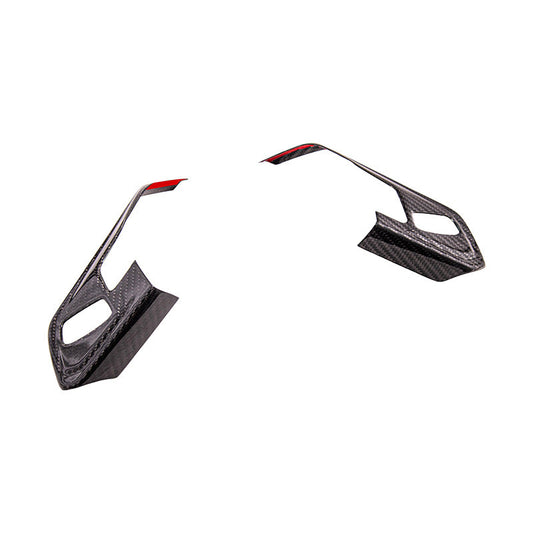 Corvette C8 DRY CARBON FIBER Steering Wheel Trim Cover image 2