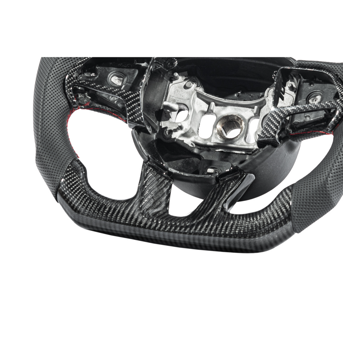 2015-Up Durango Carbon Fiber Peforated Leather Steering Wheel image 22