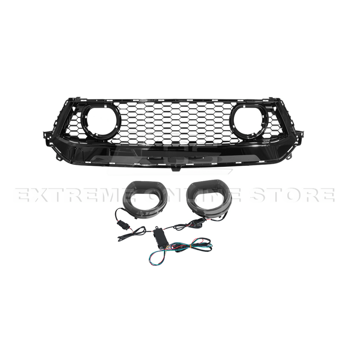 2024-Up Ford Mustang GTV Style Front Upper Grille LED Air Intakes image 25