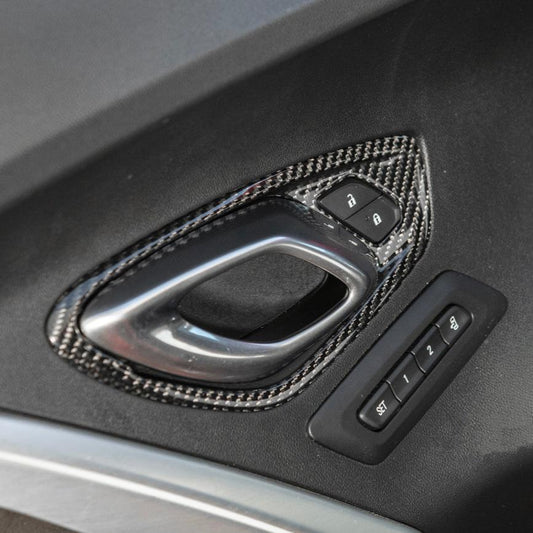 2019-24 Camaro Dry Carbon Fiber Interior Door Handle Cover image 2