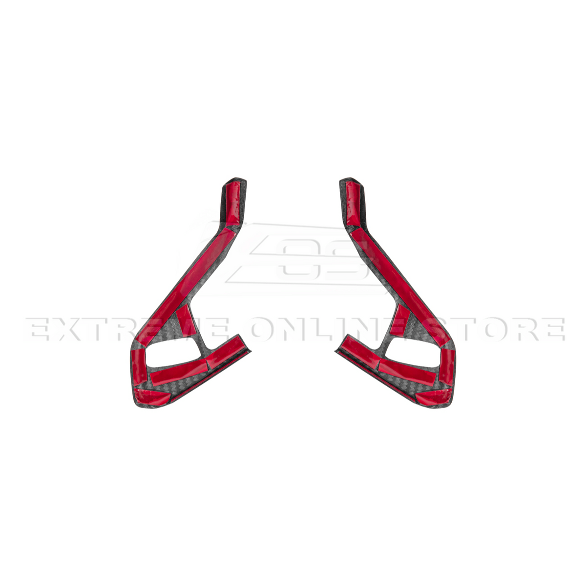 Corvette C8 DRY CARBON FIBER Steering Wheel Trim Cover w/ Collison Button image 11