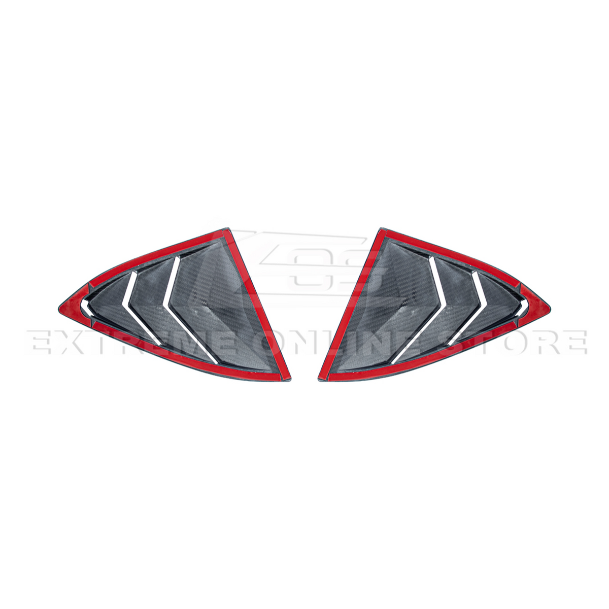 2020-Up Corvette C8 DRY Carbon Fiber Side Quarter Window Louver Sun Shade Cover image 17