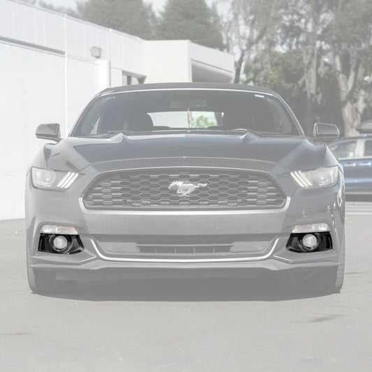 2015-17 Ford Mustang DRY CABON FIBER Front Bumper Fog Light Bezel Cover Pair image 2