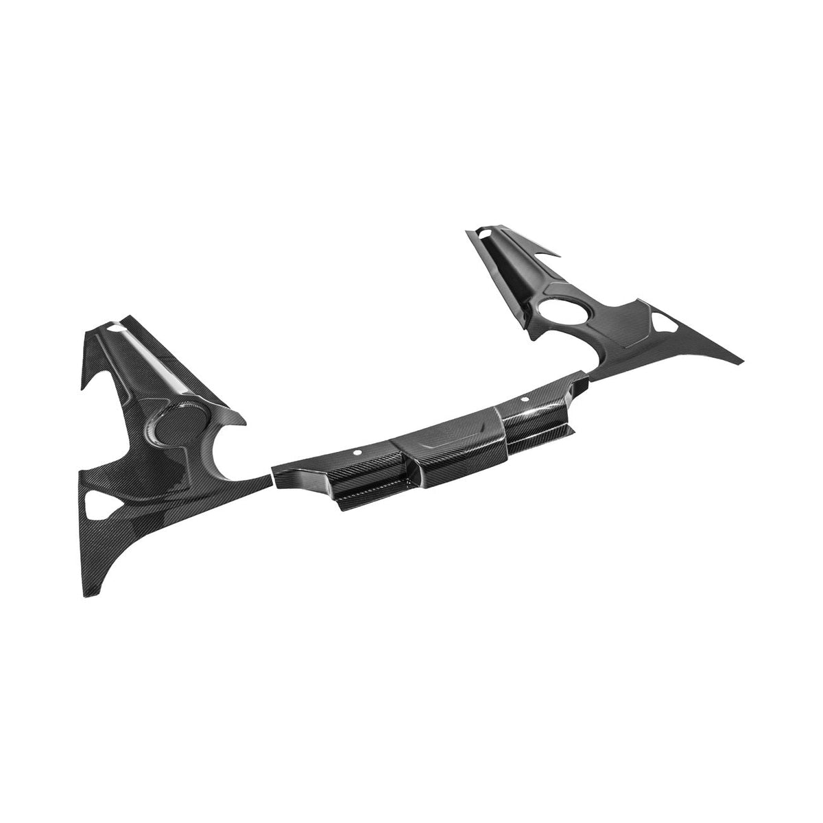 Corvette C8 Carbon Fiber 3-Piece Rear Engine Bay Cover Overlay Panel Set image 17