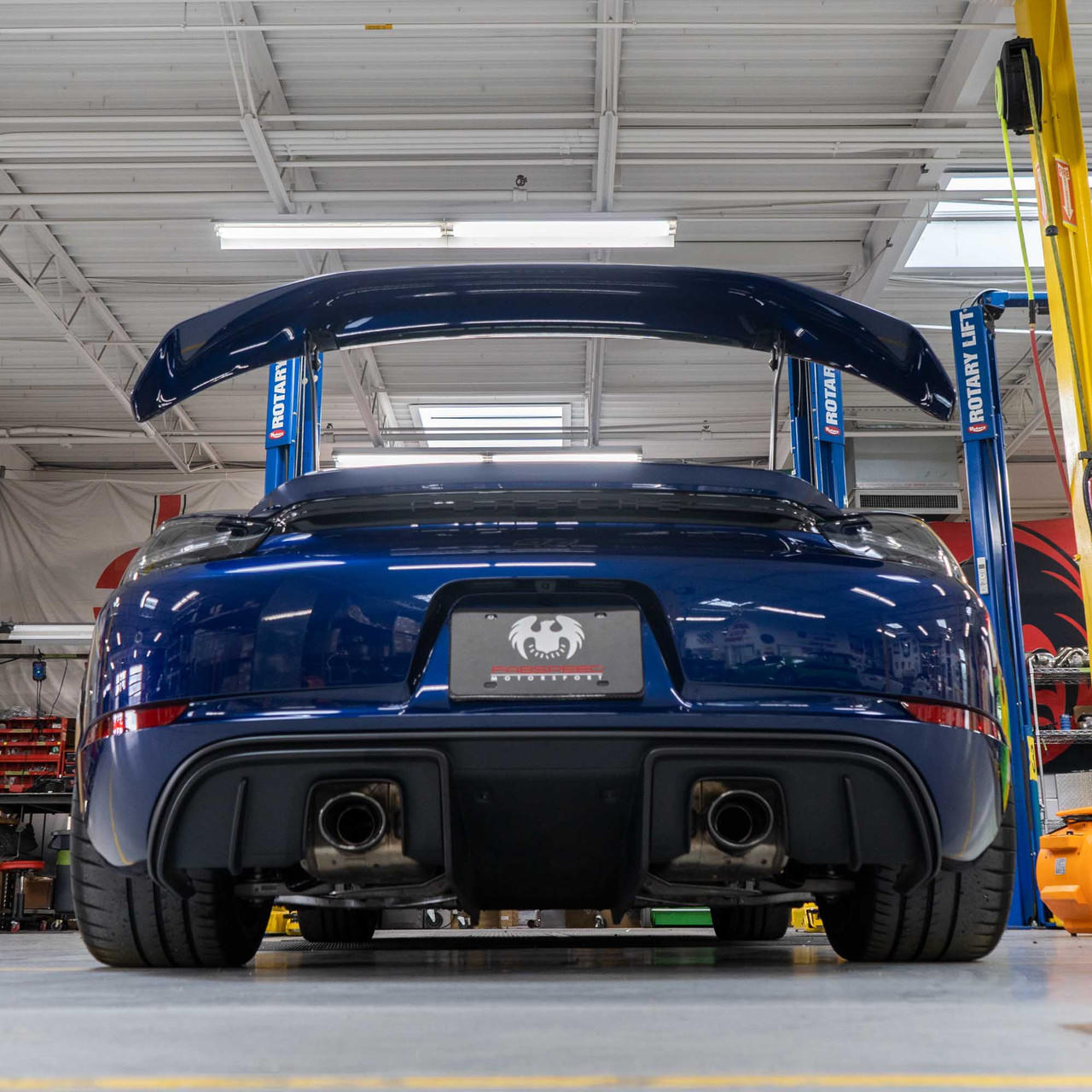 Fabspeed Porsche 981/718 Cayman GT4 Monoblock Wing Risers (2015+)