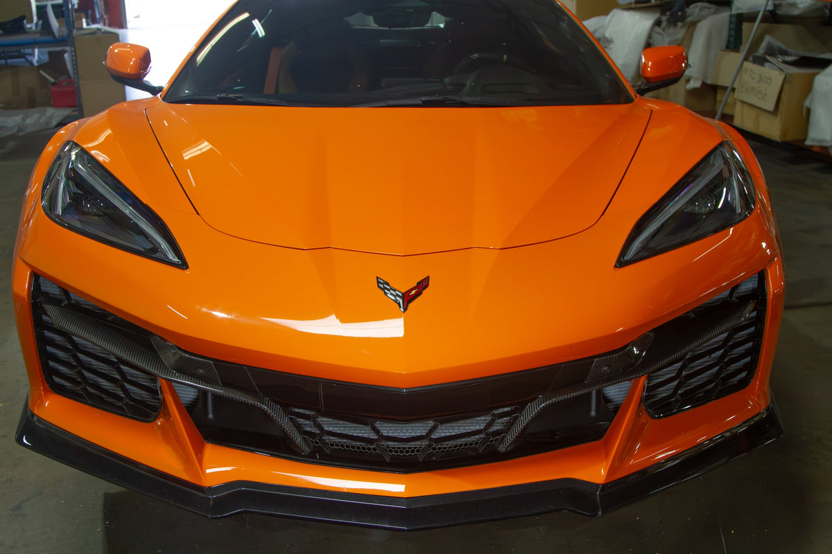 Carbon Fiber Front Bumper Grille Inserts - Chevrolet C8 Corvette Z06, ERay, ZR1, Grand Sport