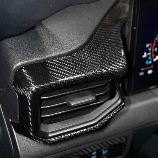 2024-Up Mustang DRY CARBON FIBER AC Outlet Trim Cover image 2