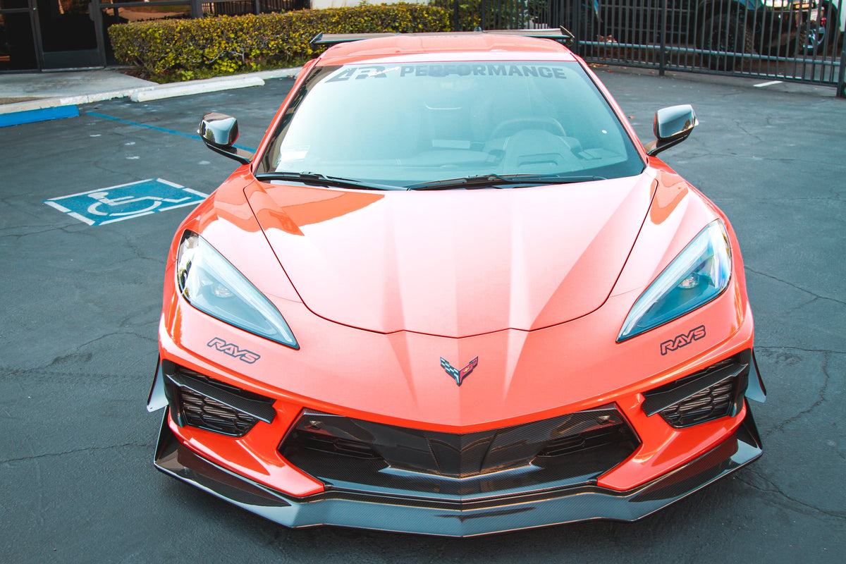 Carbon Fiber Front Bumper Side Bezels-Chevrolet C8 Corvette