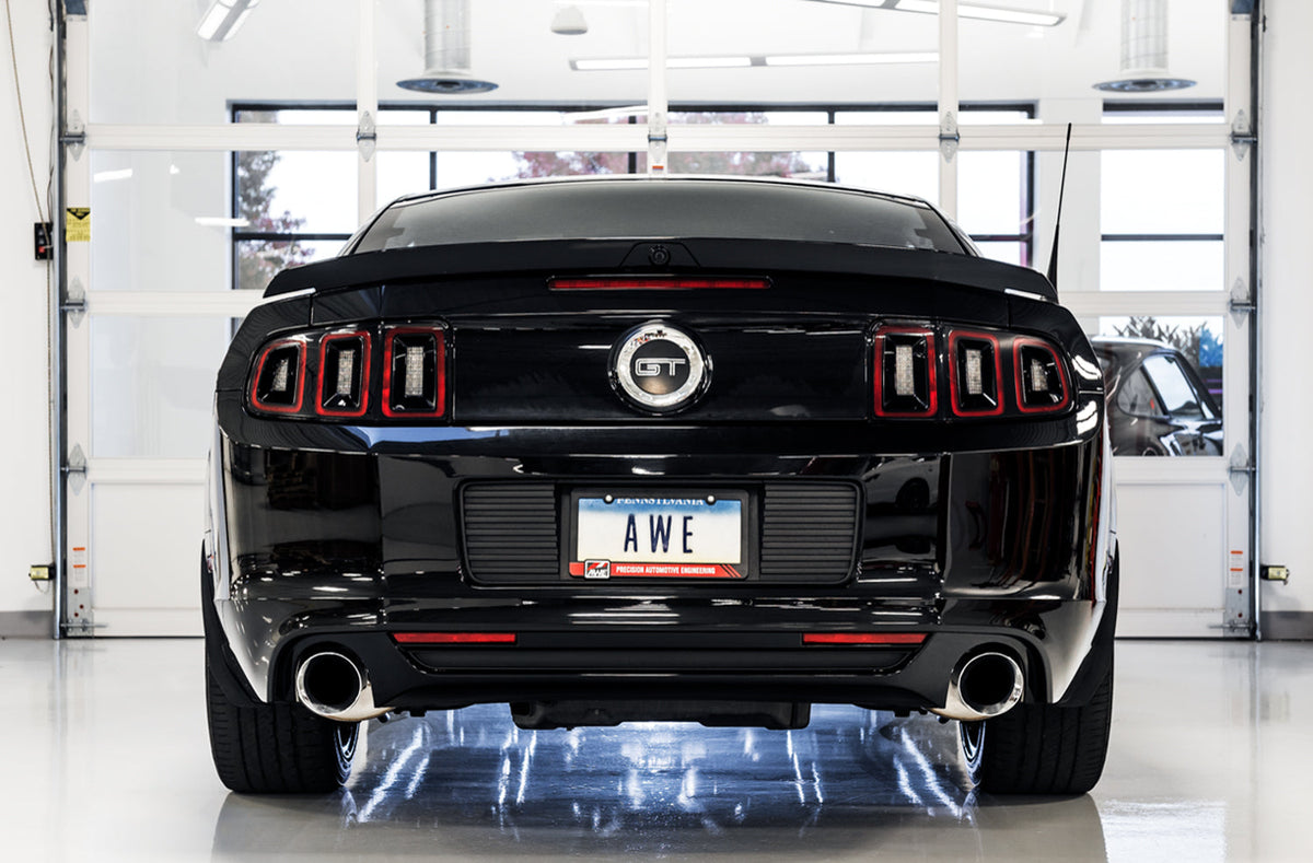 AWE Touring Edition Axle-back Exhaust for the S197 Ford Mustang GT - Chrome Silver Tips image 4