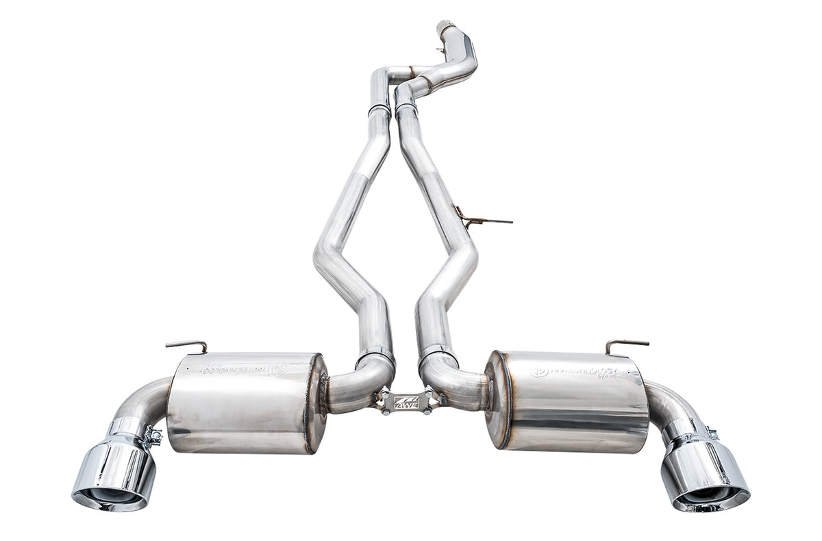 AWE Non-Resonated Touring Edition Exhaust for A90 Supra - 5" Chrome Silver Tips image 5