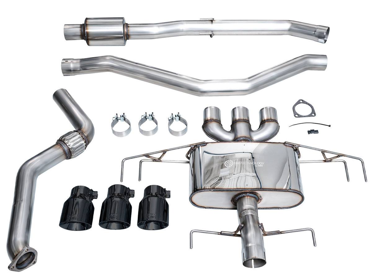 AWE Touring Edition Exhaust for DE5 Integra Type-S - Triple Diamond Black Tips image 19