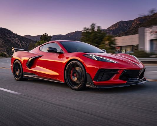2020+ Corvette C8 Legacy Edition Carbon Fiber Low-Drag Side Skirts with Extended Undertray image 2