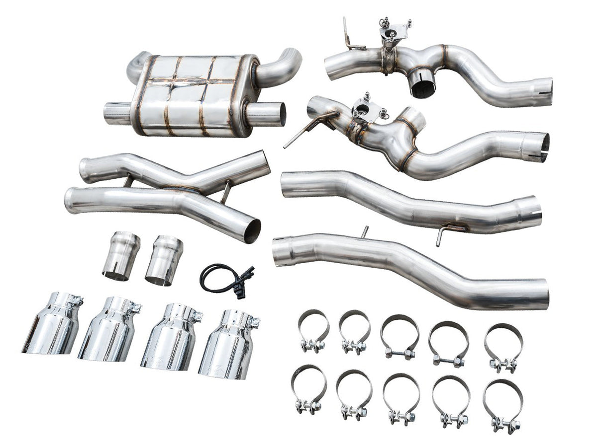 AWE SwitchPath Catback Exhaust for BMW G8X M3/M4 - Chrome Silver Tips image 13