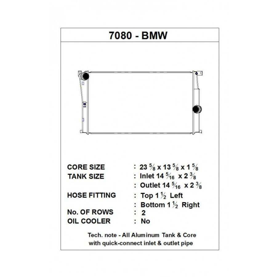 CSF BMW F20/F21/F22/F23/F30/F31/F34 GT/F32/F33/F36 Gran Coupe High Performance Aluminum Radiator