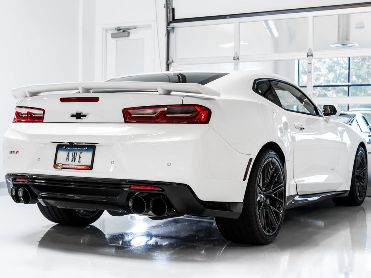 AWE Touring Edition Axle-back Exhaust for Gen6 Camaro SS / ZL1 / LT1 - Diamond Black Tips (Quad Outlet) image 3