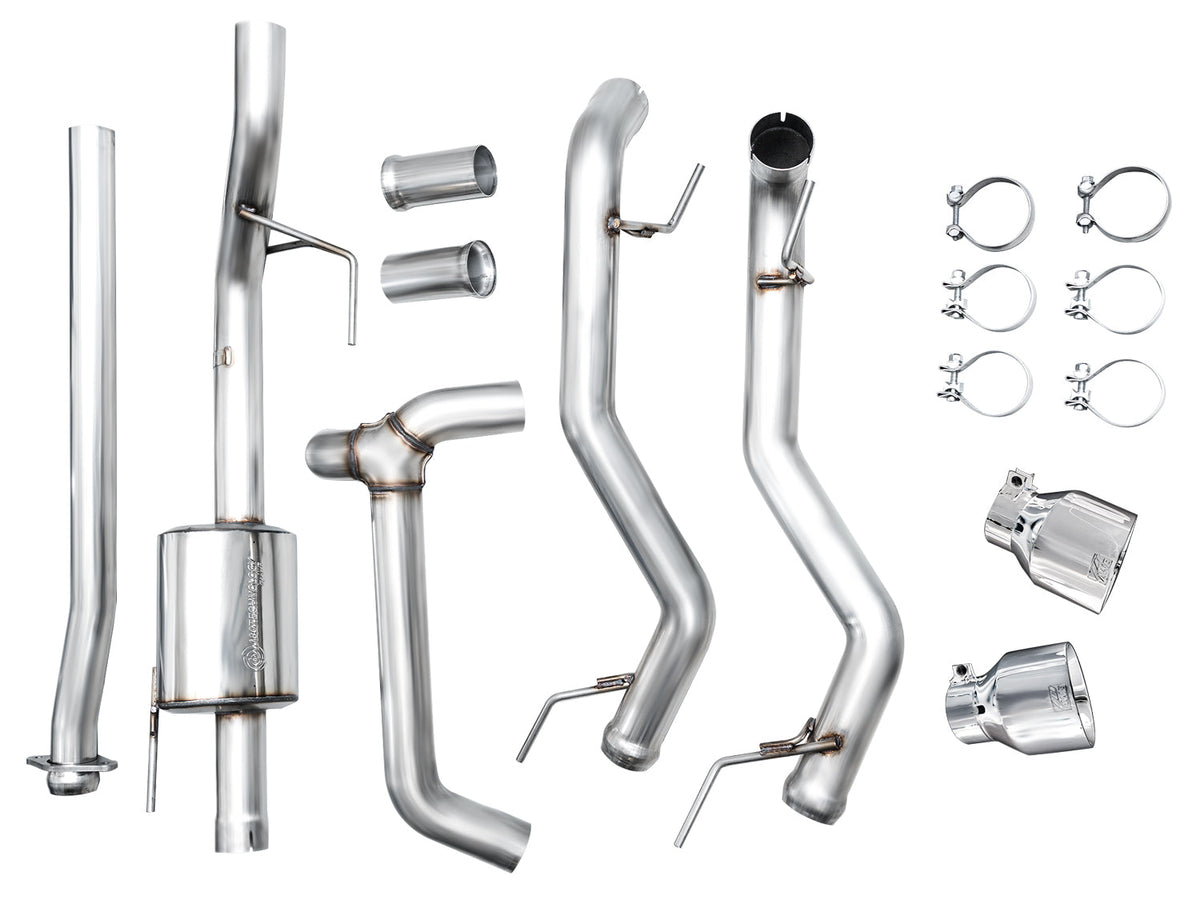 AWE 0FG Non-Resonated Catback for '21+ Ford F-150 Tremor (With Bumper Cutouts) - Chrome Silver Tips image 16
