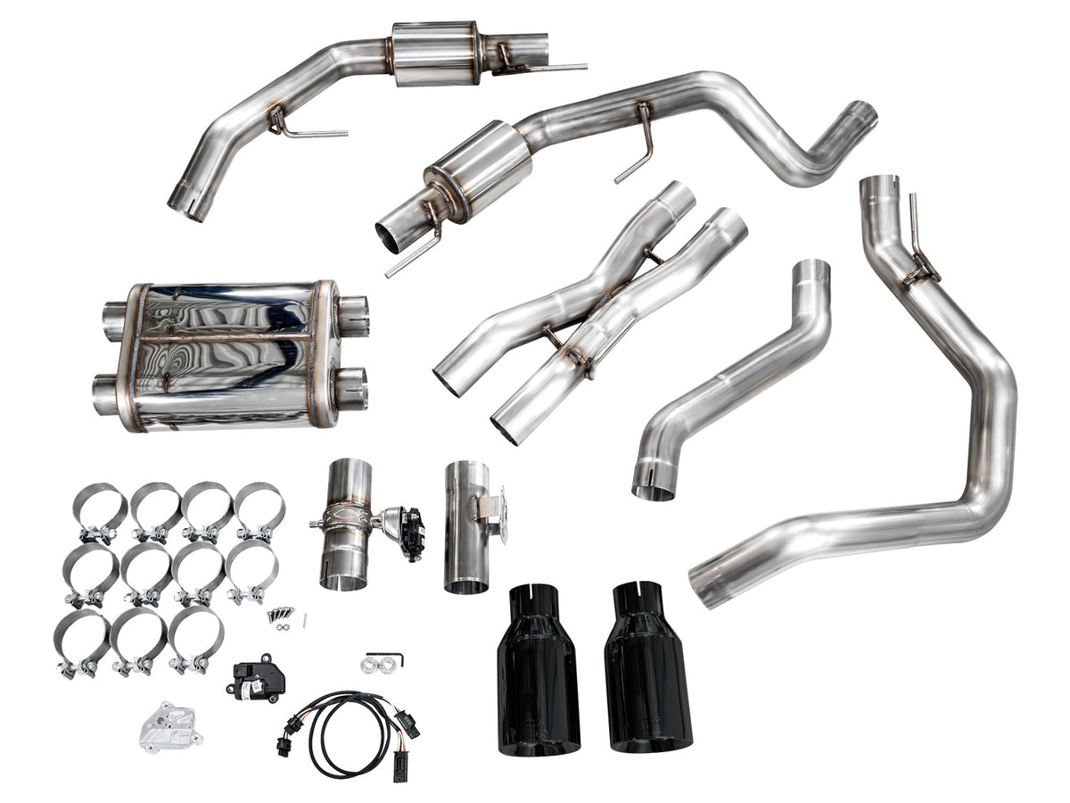 AWE SwitchPath™ Exhaust for Gen 3 Raptor R - Diamond Black Tips image 16