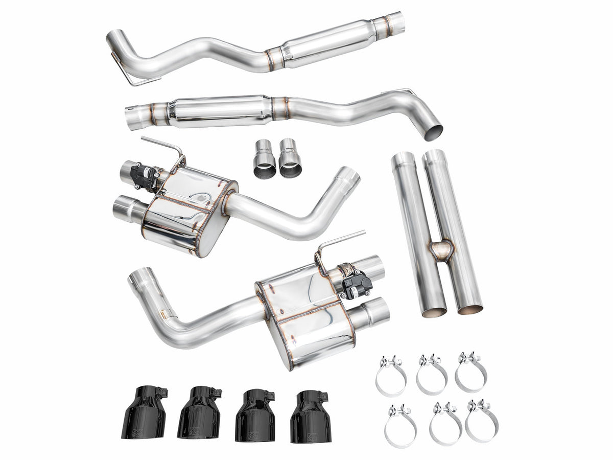 AWE SwitchPath™ Exhaust for S650 Ford Mustang GT Fastback - Quad Diamond Black Tips image 17