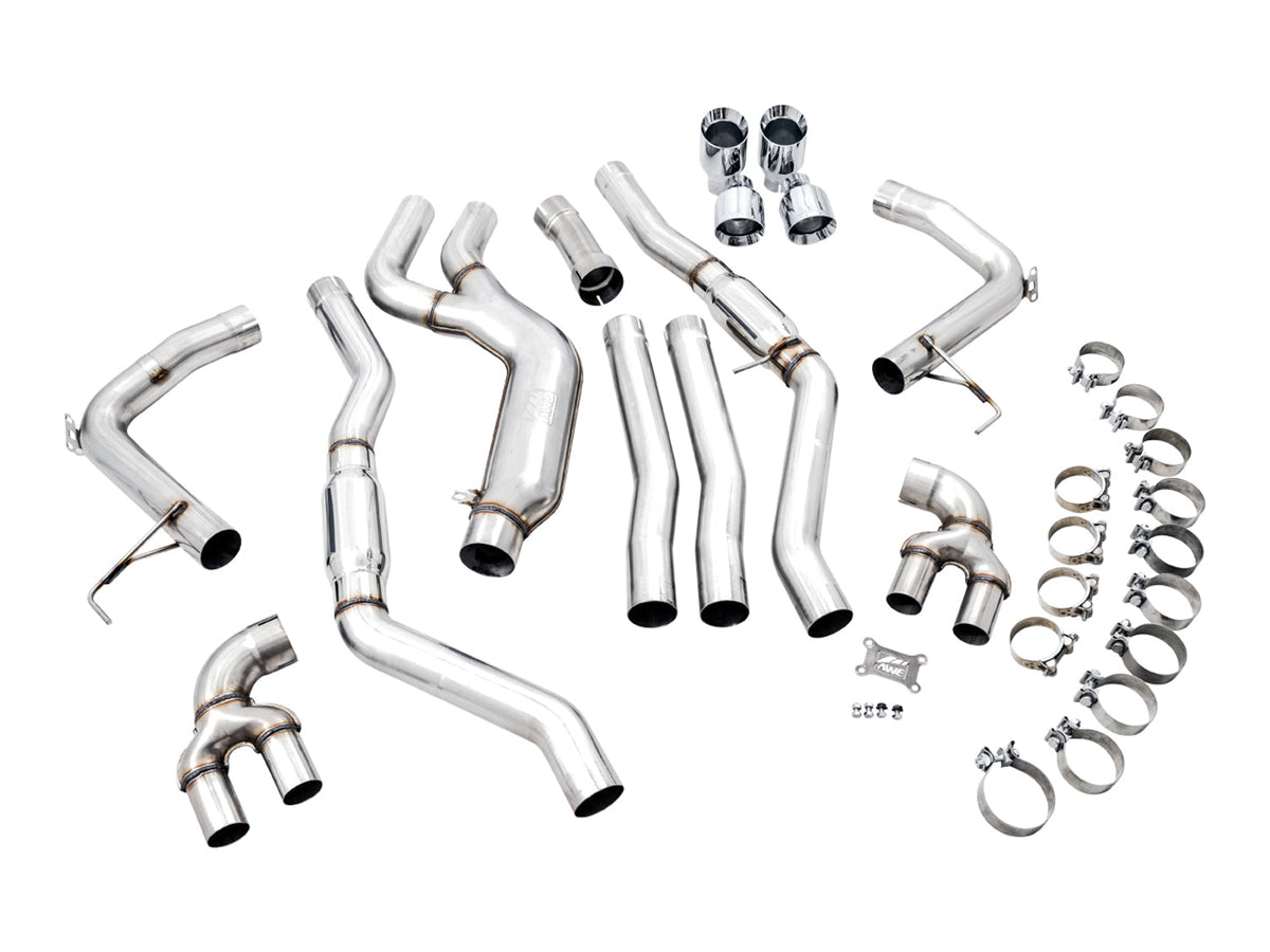 AWE Track Edition Exhaust for G2X M340i / M440i - Chrome Silver Tips image 9