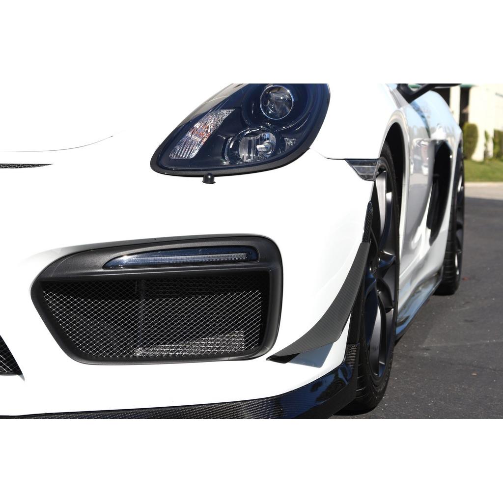 Carbon Fiber Front Bumper Canards- 2015-2016 Porsche 981 Cayman GT4