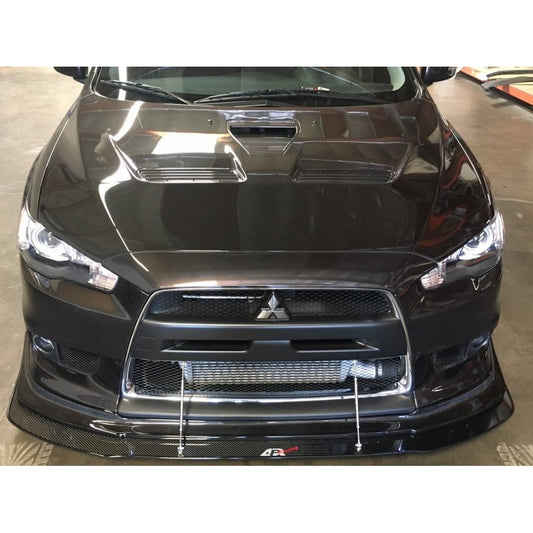 Carbon Fiber Front Wind Splitter- 2008-2016 Mitsubishi Evolution X with APR Lip