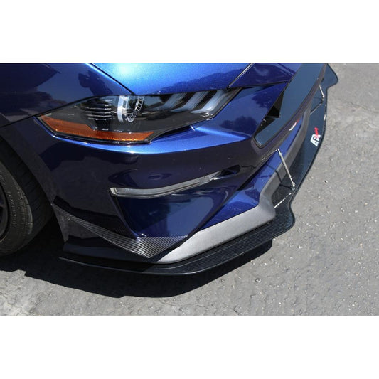 Carbon Fiber Front Bumper Canards-2018-2023 Ford S550 Mustang