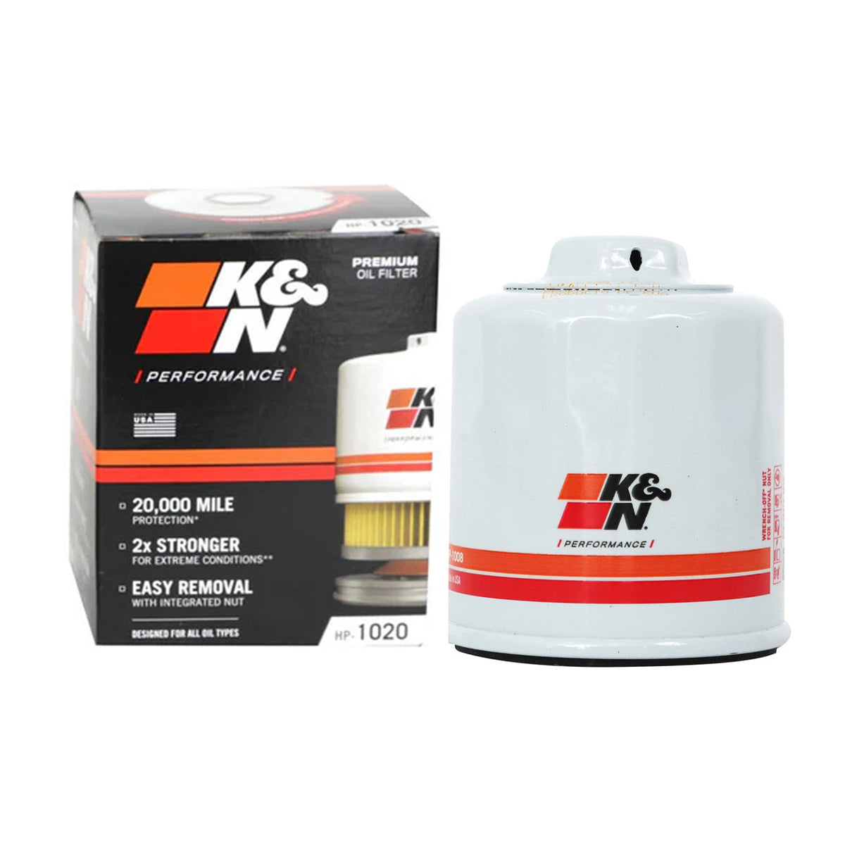K&N HP-1020 performance oil filter and package