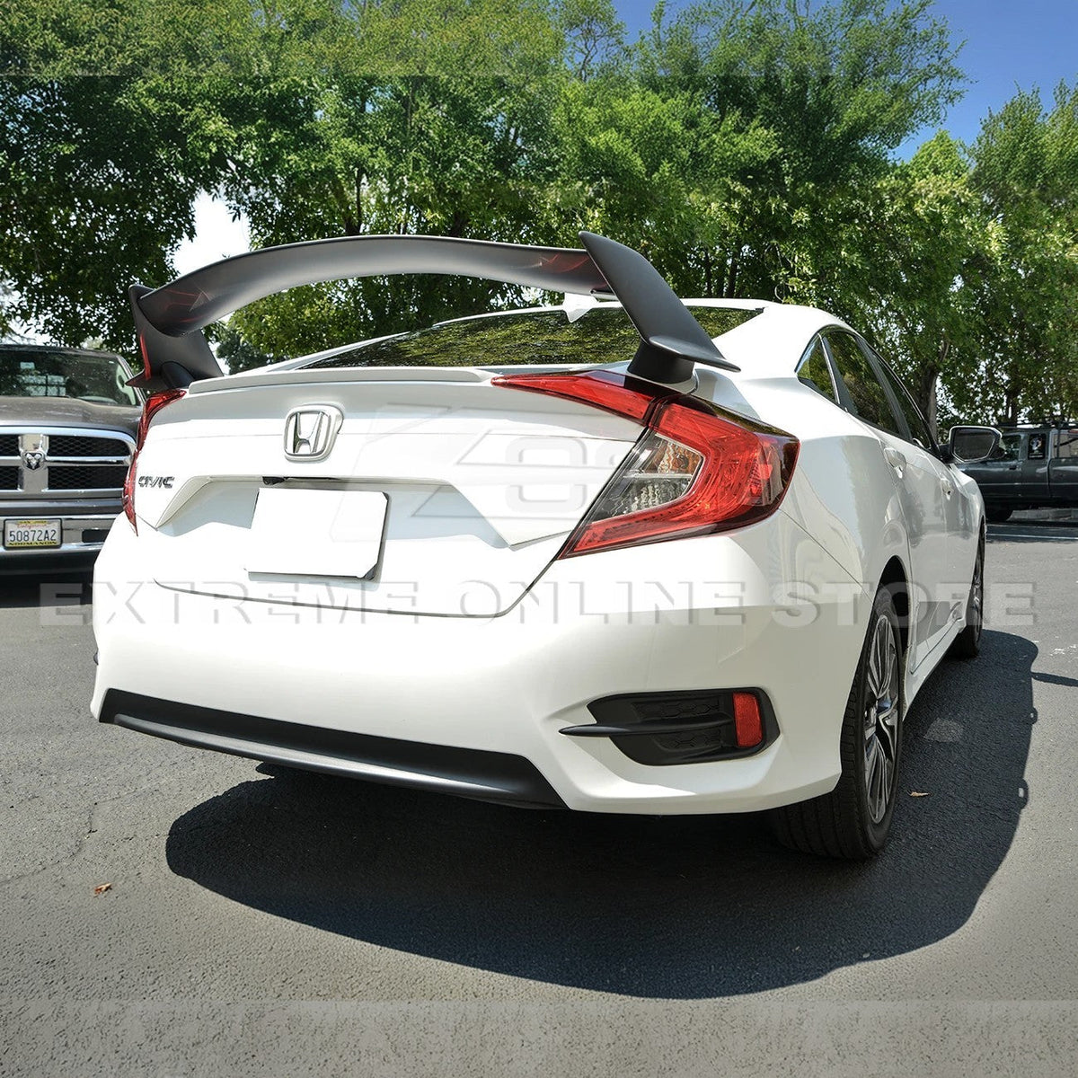 2016-21 Honda Civic Sedan Type R Conversion Rear Trunk Spoiler Kit image 4