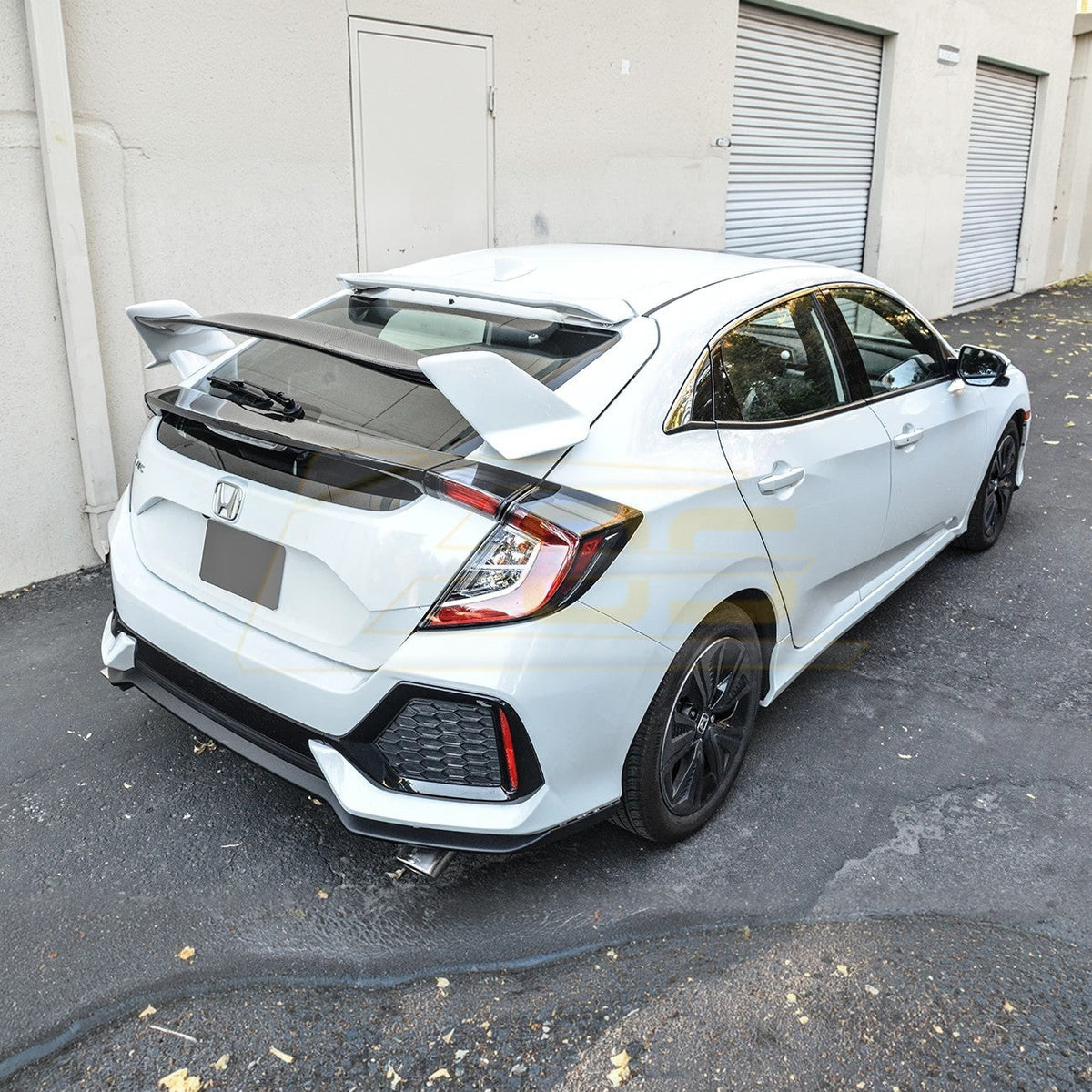 2016-21 Honda Civic Hatchback Type R Conversion Rear Trunk Spoiler Kit image 9