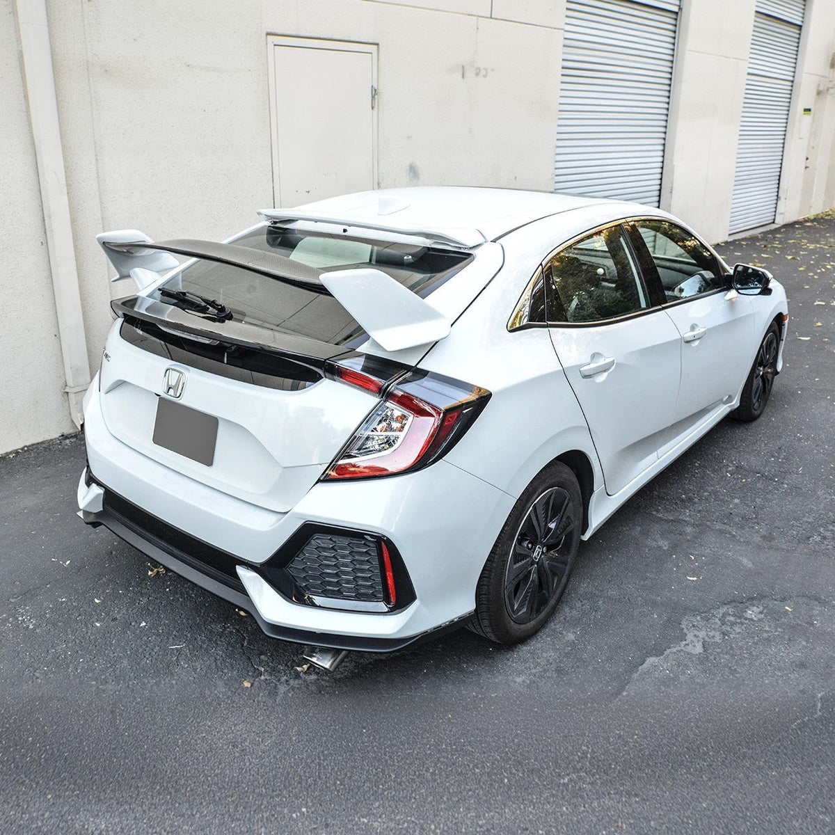 2016-21 Honda Civic Hatchback Type R Conversion Rear Spoiler W/ Spoon Roof Spoiler image 1