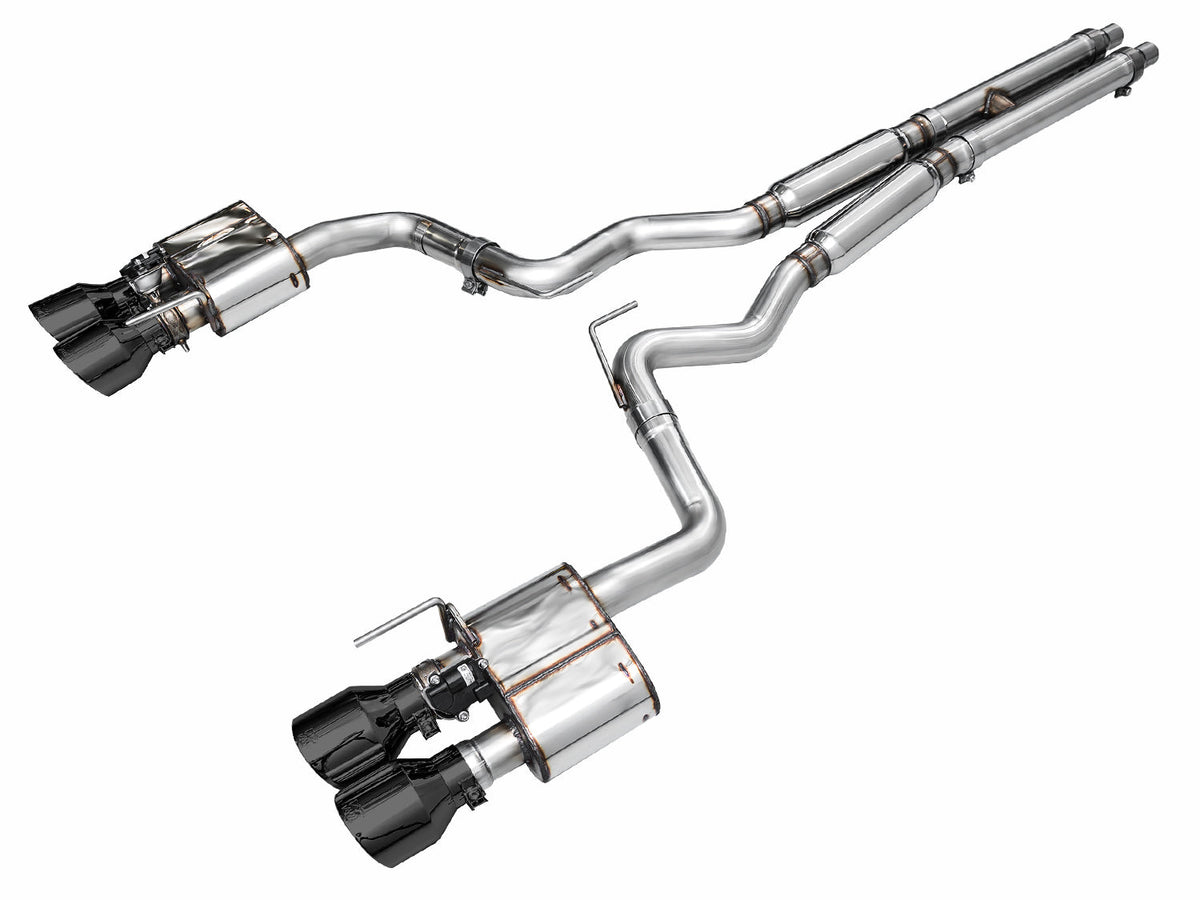 AWE SwitchPath™ Exhaust for S650 Ford Mustang Dark Horse - Quad Diamond Black Tips image 1