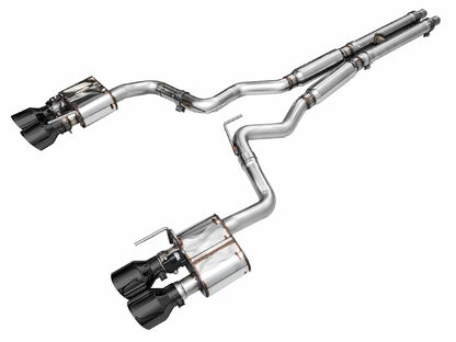 AWE SwitchPath™ Exhaust for S650 Ford Mustang Dark Horse - Quad Diamond Black Tips image 1