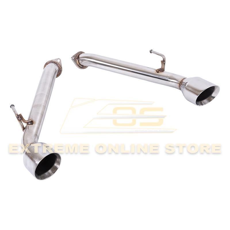 2017-Up Infiniti Q60 Muffler Delete Dual Tips Exhaust image 1