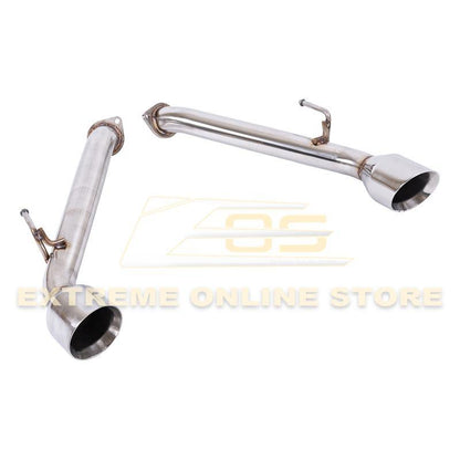 2017-Up Infiniti Q60 Muffler Delete Dual Tips Exhaust image 1
