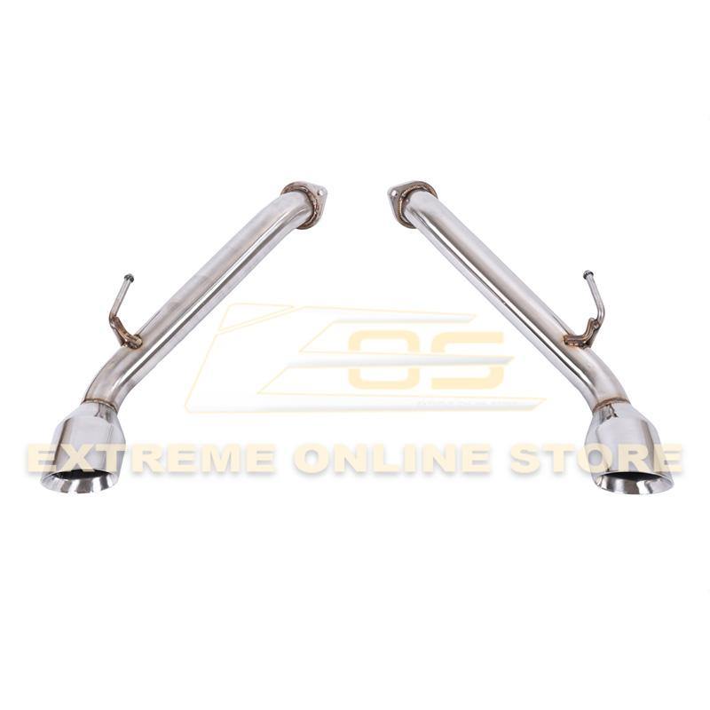 2017-Up Infiniti Q60 Muffler Delete Dual Tips Exhaust image 3