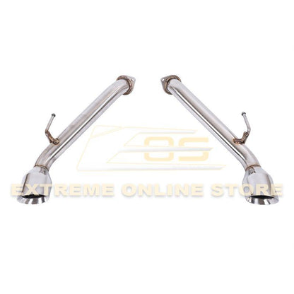 2017-Up Infiniti Q60 Muffler Delete Dual Tips Exhaust image 3